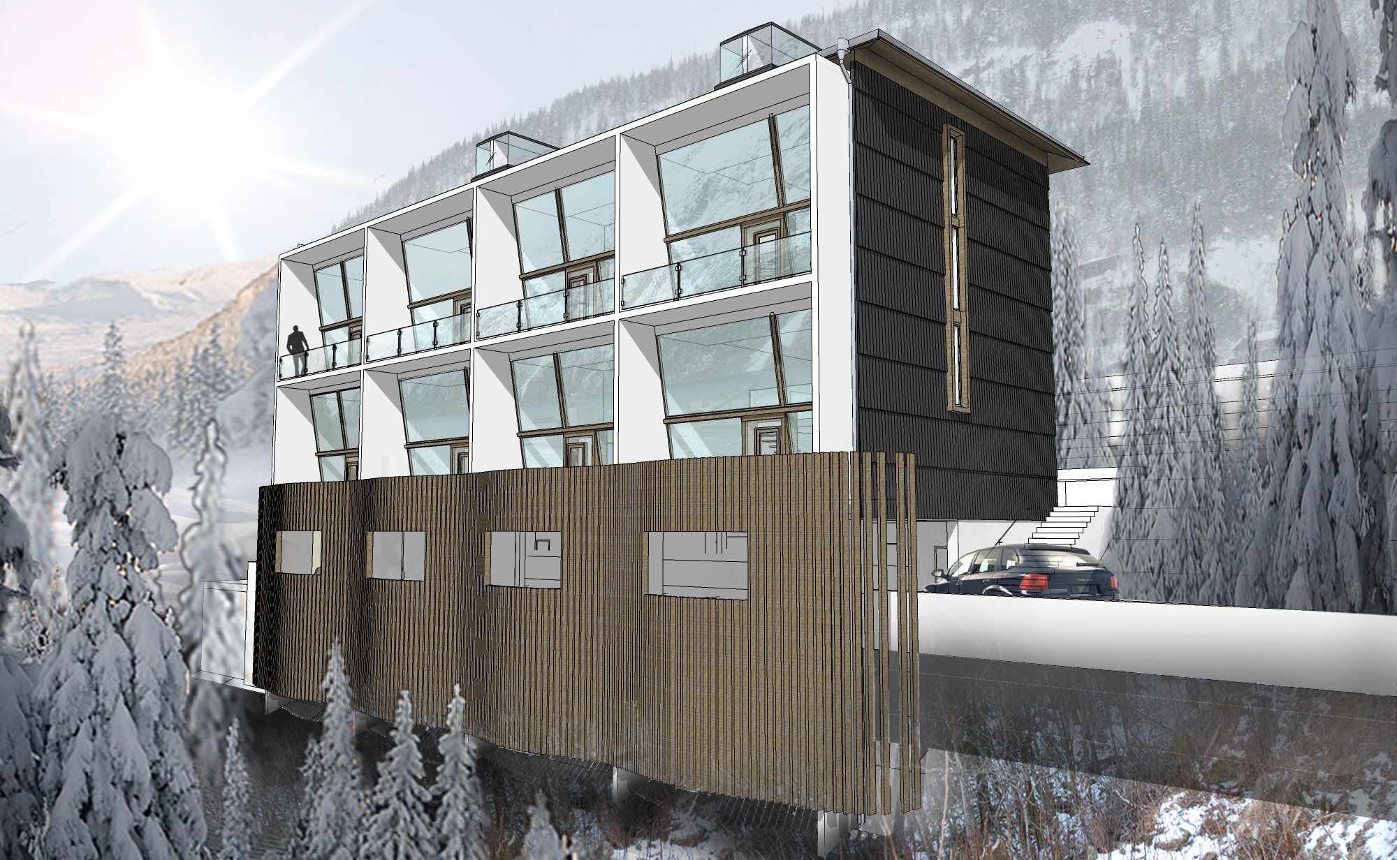 Idéprojekt för bostäder i Mosjoen, Norge, av Rex Arkitektbyrå.