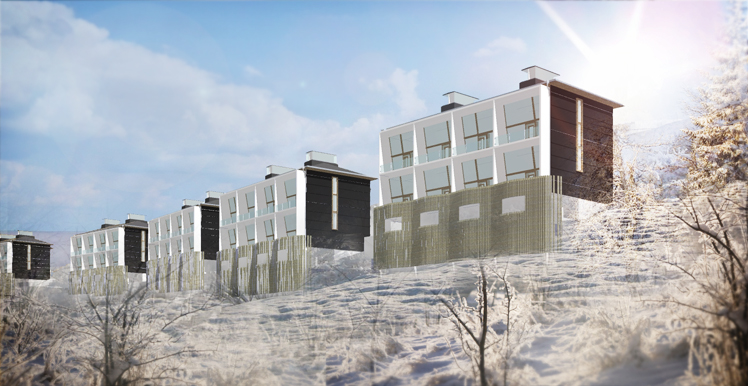 Idéprojekt för bostäder i Mosjoen, Norge, av Rex Arkitektbyrå.