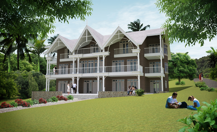 Nytt hotellområde på ön Bequia i Västindien, framtaget av Rex Arkitektbyrå tillsammans med landskapsarkitekt från USA.