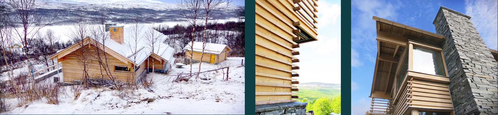 Fint hantverksarbete i den nybyggda fjällvillan, ritad av Rex Arkitektbyrå.
