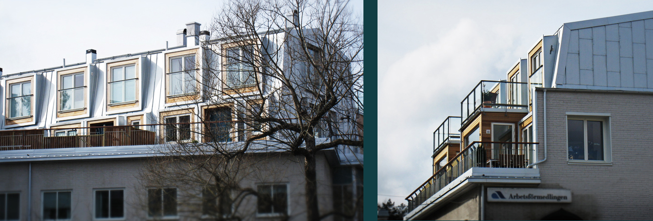 Radhus ovanpå befintlig byggnad i Norrtälje, av arkitekterna på Rex.