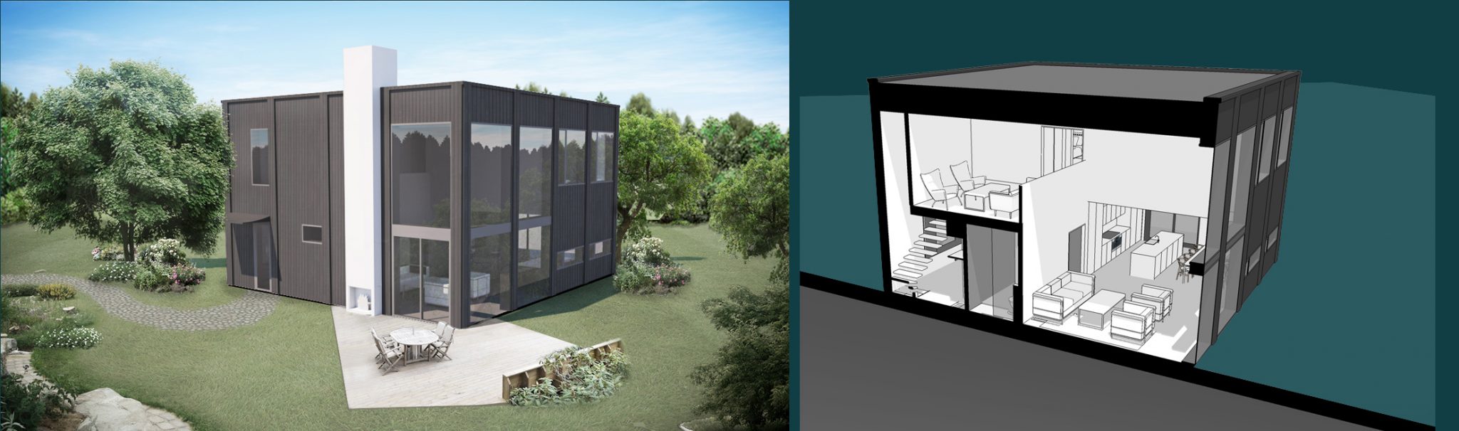 Villa hem är ett samarbete mellan Rex Arkitektbyrå och ett byggföretag