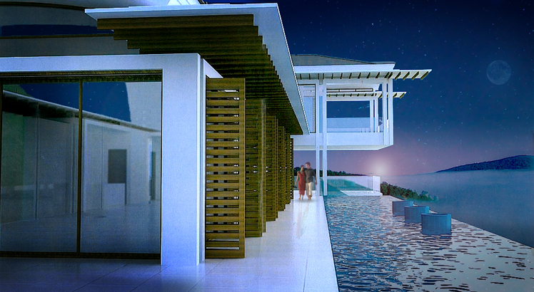 Infinitypool i idéprojektet till en ny resort-anläggning i Thailand, av Rex Arkitektbyrå.